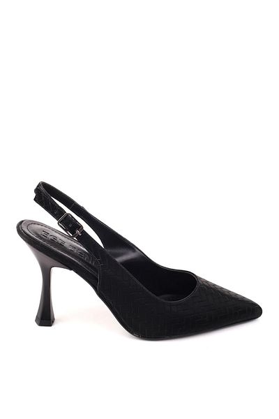 Papuçsepeti Shoe Basket 5031 Women's 9 cm Heeled Open Back Stiletto Shoes