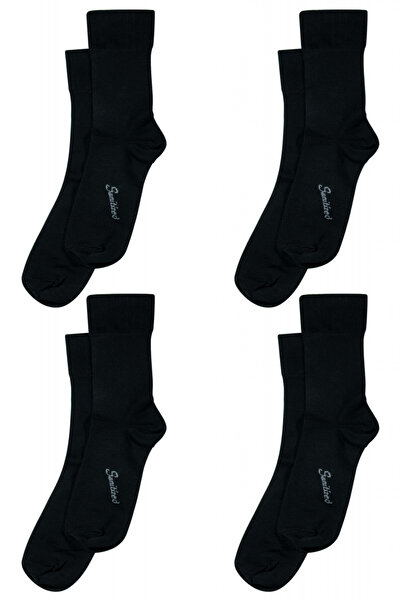 Overall Set 4 perechi de șosete medicale cu Lycra, pentru diabetici, femei - Negru, 36-40