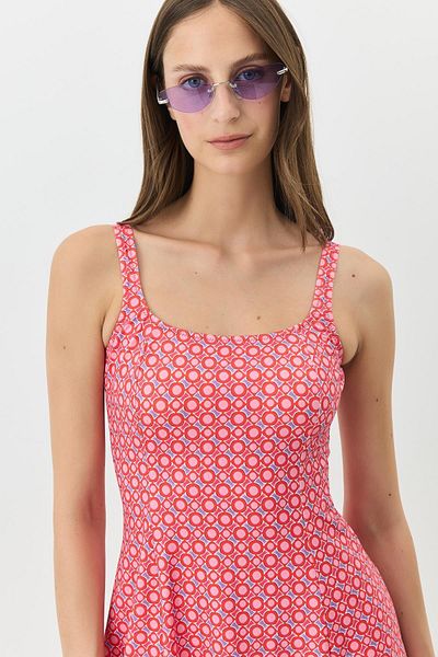 C&City Dress Swimsuit with Shorts 7490 Red/Purple