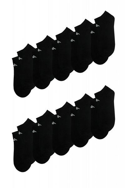 Overall Set of 10 pairs of short socks, women - Black, 39-42