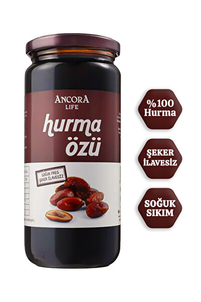 ANCORA LİFE Hurma Özü Şeker Ilavesiz Soğuk Sıkım 640 G