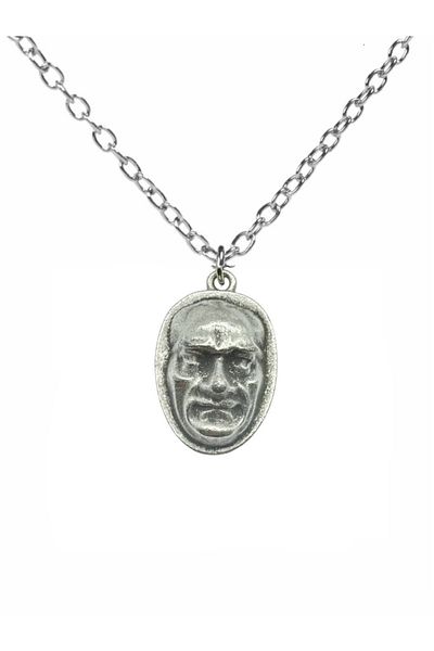 Herşey Nota Mustafa Kemal Atatürk Silhouette Figured Necklace – Silver Color Unisex Metal Jewelry