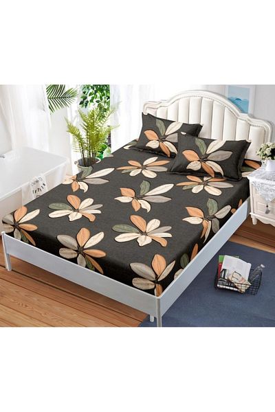 OEM Bed cover with elastic and 2 pillowcases, finet fabric, 2-person bed, 180x200cm