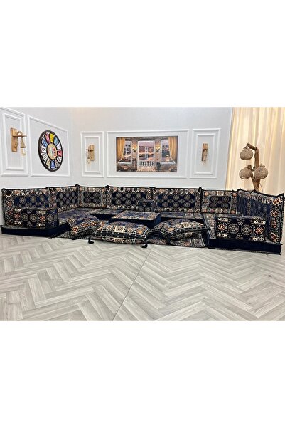 mdhomecarpet Şark Köşesi Takımı %100 Yerli Üretim | Özel Dokuma Kumaş | 10 cm...