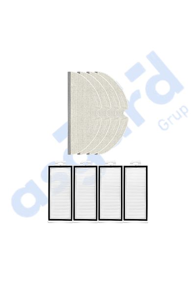 Asgard Grup Roborock Q7, Q7+, Q7 Max, Q7 Max+ Compatible 4 Filters 4 Mops