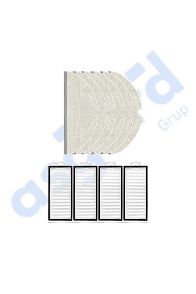 Asgard Grup Roborock Q7, Q7+, Q7 Max, Q7 Max+ Compatible 4 Filters 6 Mops
