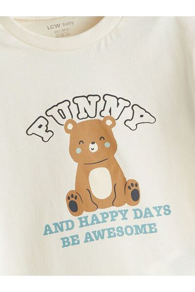 LC Waikiki Lcw Baby Cute Bear Printed Baby Boy T-Shirt