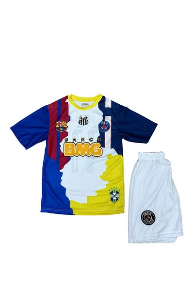 Flextreme Neymar-Jr Short Sleeve Custom - t' Design Kids Soccer Jersey All Clubs Set of 3