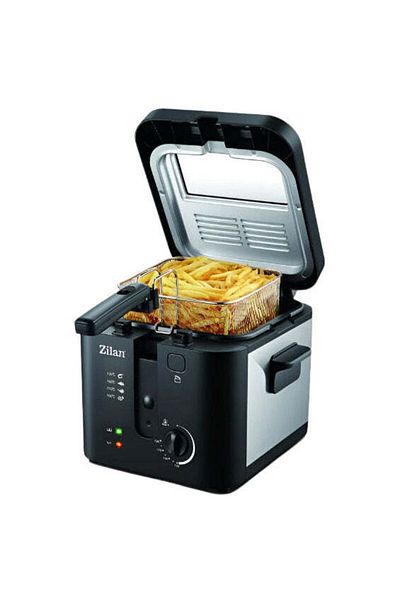 Zilan Friteuza Zilan - 1600W, 2.5L, Termostat Reglabil, Cuva Detasabila, Inox - ZLN0010