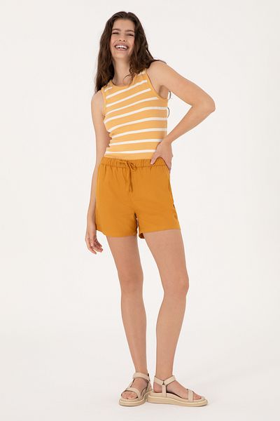 U.S. Polo Assn. Women's Mustard Woven Shorts 50300653-Vr072