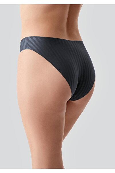 C&City Laser Cut Seamless Slip Panties C19213 Anthracite