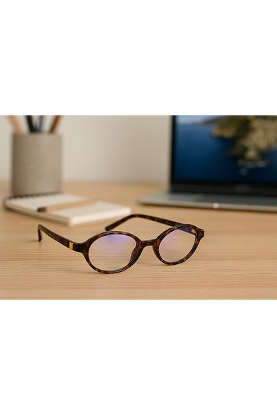 CHANCE GİFT Blue Light Protection Leopard Pattern Women Glasses Computer Phone Tv Blue-Purple Light Filtering Glasses