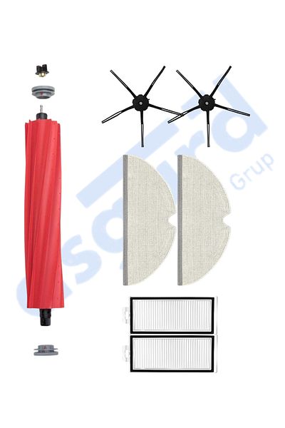 Asgard Grup Roborock Q7, Q7+, Q7 Max, Q7 Max+ Compatible 1 Main Brush 2 Side Brushes 2 Filters 2 Mops