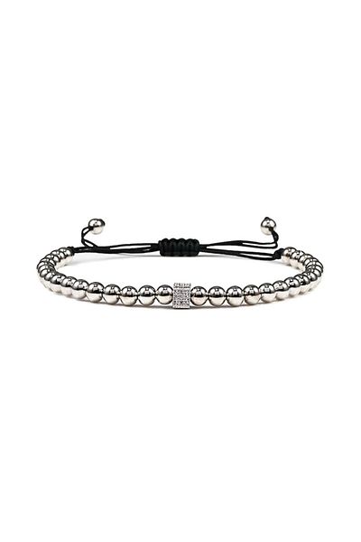 Tessero Brățară reglabilă cu mărgele metalice de lux, design elegant cu zaruri