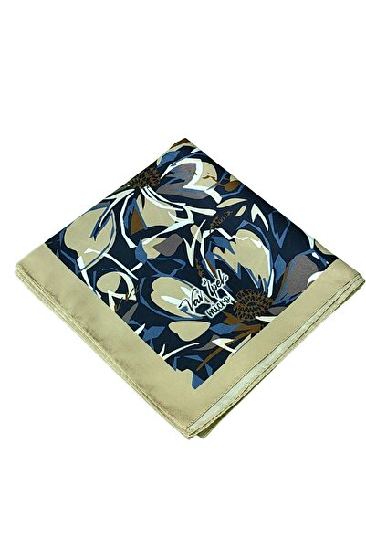 mim eşarp Vav Silk Γυναικείο Μικρο Τυλιγμένο Φουλάρι με λουλουδάτο σχέδιο