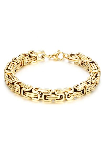 xUPING - Byzantine Stainless Steel Bracelet, 18K Gold Plated, Gold
