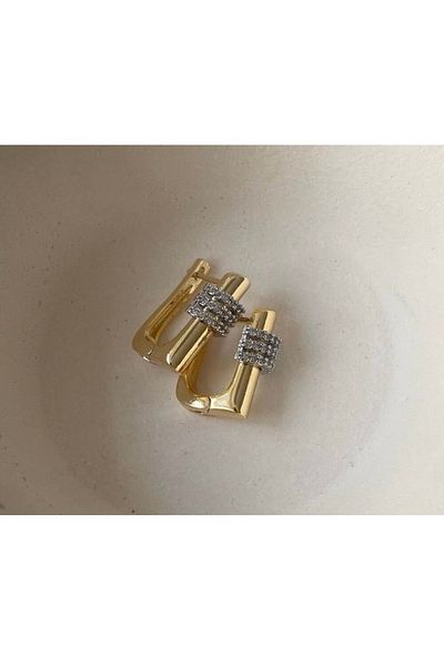 gaila design Baguette Stone Rectangular Earrings