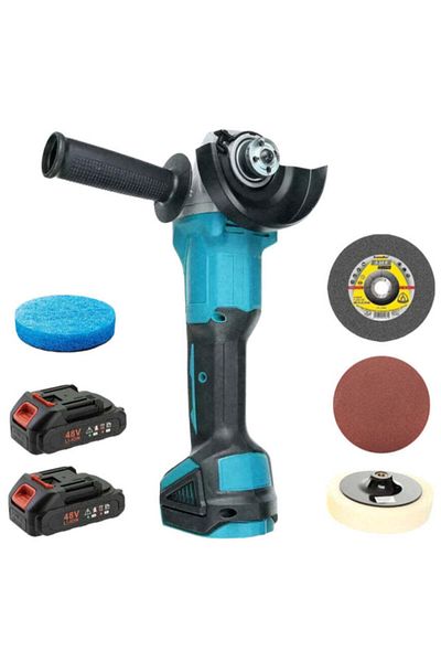 Flex Angle Grinder - 2 Batteries 48V, 5Ah + Accessories - Transport Box