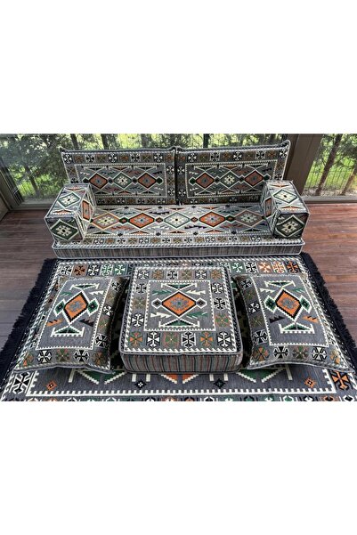 mdhomecarpet Şark Köşesi Takımı %100 Yerli Üretim | Özel Dokuma Kumaş | 10 cm...