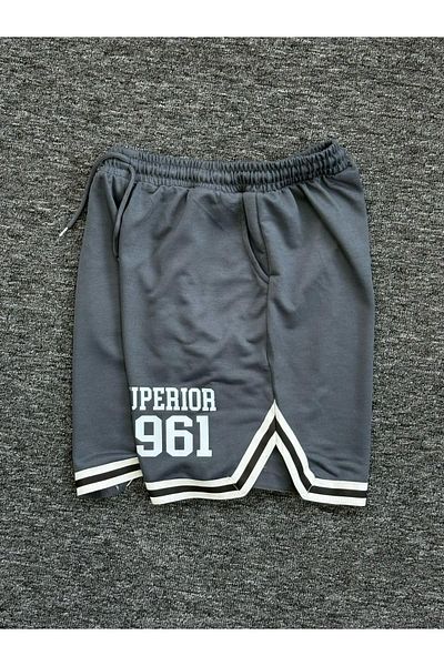NewCabin Men's Smoked Superior Printed Shorts with Stripe Legs