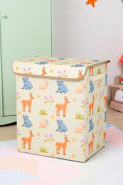 İronika Animals Large Lid Box Closet Organizer Toy Goods Laundry Storage Box Organizer
