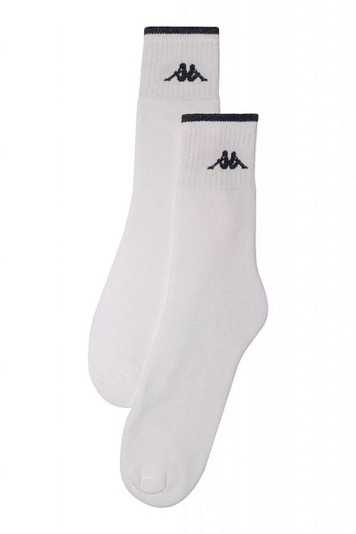 Overall 6 Pairs of Tennis Socks with Logo, Men's - White, 43-46
