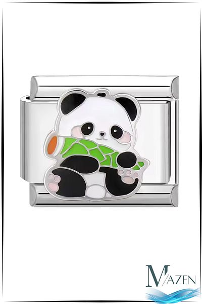 MAZEN 1 Piece Panda Bamboo Figured Italian Bracelet Charm - Italian Bracelet Compatible Charm