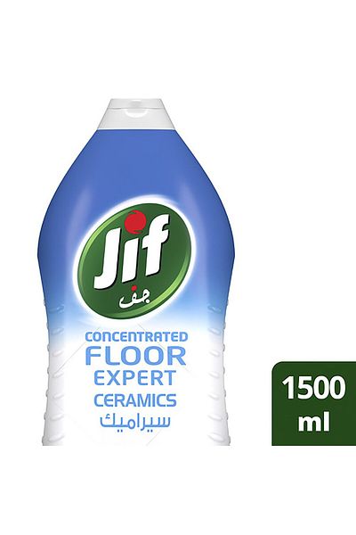 Jif مُنظف أرضيات مُركز من شركة سيراميكس برائحة الليمون والنعناع وصودا الخبز، سعة 1.5 لتر