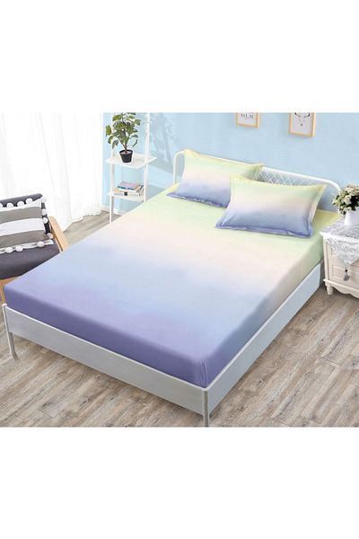 OEM Bed cover with elastic and 2 pillowcases, finet fabric, 2-person bed, 180x200cm