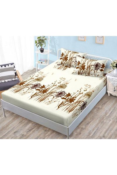 OEM Bed cover with elastic and 2 pillowcases, finet fabric, 2-person bed, 180x200cm