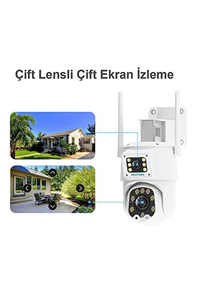 NEUTRON NTL-PT-13W-DBW2 ÇİFT KAMERALI DIŞ MEKAN PAN/TİLT Wİ-Fİ KAMERA