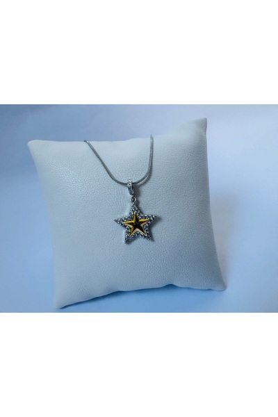Judas Takı Steel Zircon Stone Mini Star Necklace