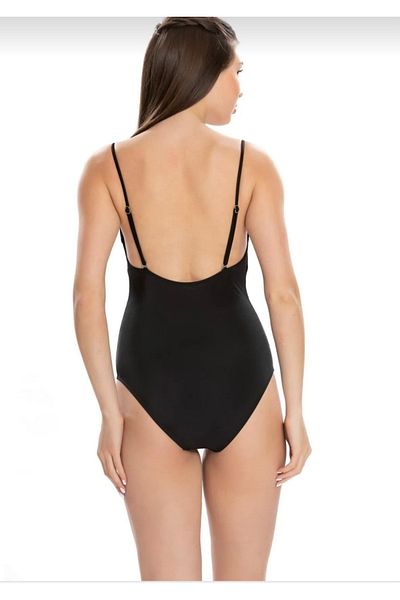 MODA Stylish Comfortable Swimsuit with Pink Wave Detail