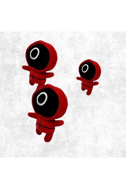 CuddleJoy Red Guard Plush Toy – Soft Figure 20 cm (Circle)