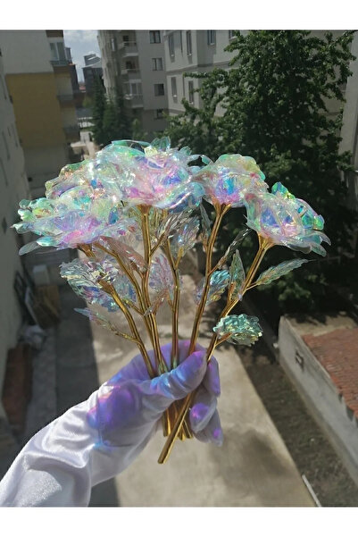 Genel Markalar 5 Adet Sonsuzluk Gülü Buket Hediye-anneler Günü Hediyesi-solmayan Gül