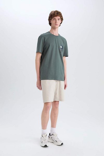 DeFacto 100% Cotton Regular Fit Bermuda Shorts E1716Ax25Sm