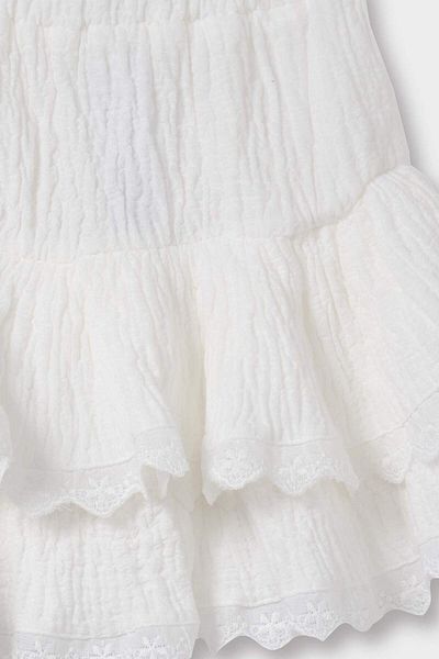 DeFacto Baby Girl Flexible Waisted Flounced Muslin Skirt F6570A525Sm