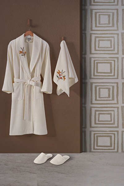 MARİBOR Nova - Kadın Bambu Bornoz Serisi - 3 Parça