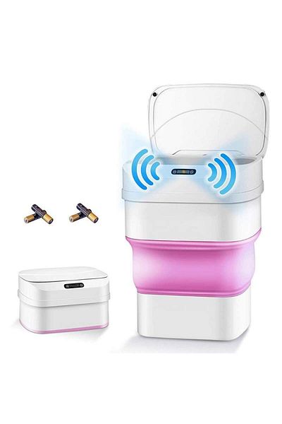 SIKS Smart Trash Can, With Motion Sensor, Foldable, With Automatic Lid, Capacity 8 - 17 L