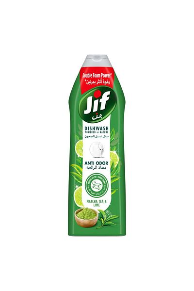Jif Anti Odor Dishwashing Liquid Lime & Matcha Tea Double Foam Power 750 ml