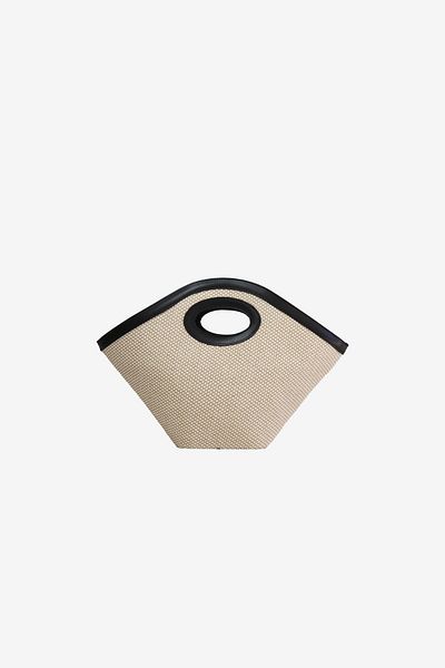 MARSEPTUN Parsley Double Handle Black Canvas Bag