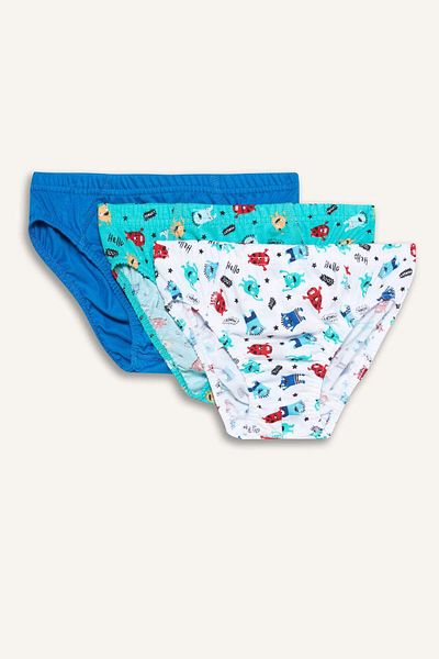 DeFacto Boy's Monster Printed 3 τεμαχίων Slip εσώρουχο E6879A825SP