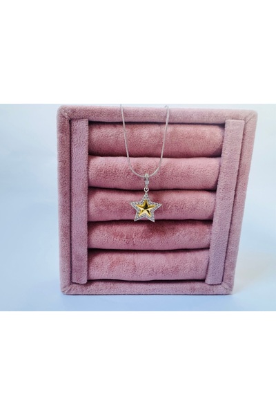 Judas Takı Steel Zircon Stone Mini Star Necklace