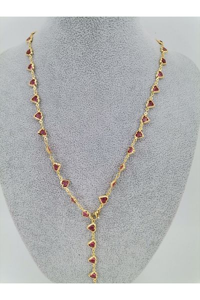 Hobimos Heart Stone Y Necklace
