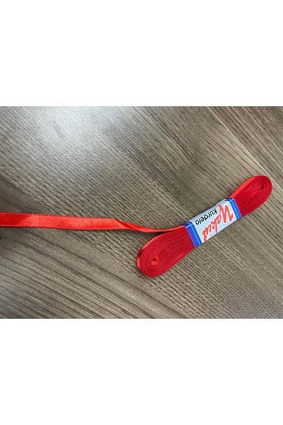 HİMENİSA Red Satin Ribbon 1 cm 10 Mt Bohaz Dowery Special Day Gift Decoration Ribbon