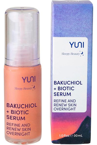 YUNİ Sleepy Beauty Bakuchiol and Biotic Face Serum, Natural Retinol Alternative - 30ml