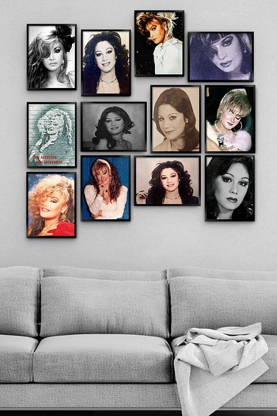 TABLOX Bergen Singer Arabesque Pictură de perete Modele de pictură Cadru Decorativ MDF Pictură 12 buc.