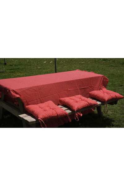 UMEL HOME piknik seti (7 parça. 1 adet sofra bezi 6 adet oturma minderi)