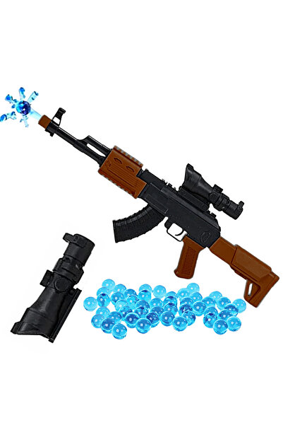 SprintMag Pusca Elita de Jucarie cu Luneta si 500 Bile Gel de Apa, Orbeez, Bombe Apa Camuflaj Negru/Maro