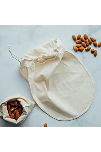 STOREMAX Jvnnastore Herbal Milk Bag Organic Yogurt Straining Pouch Washable Linen Pouch Natural Textile